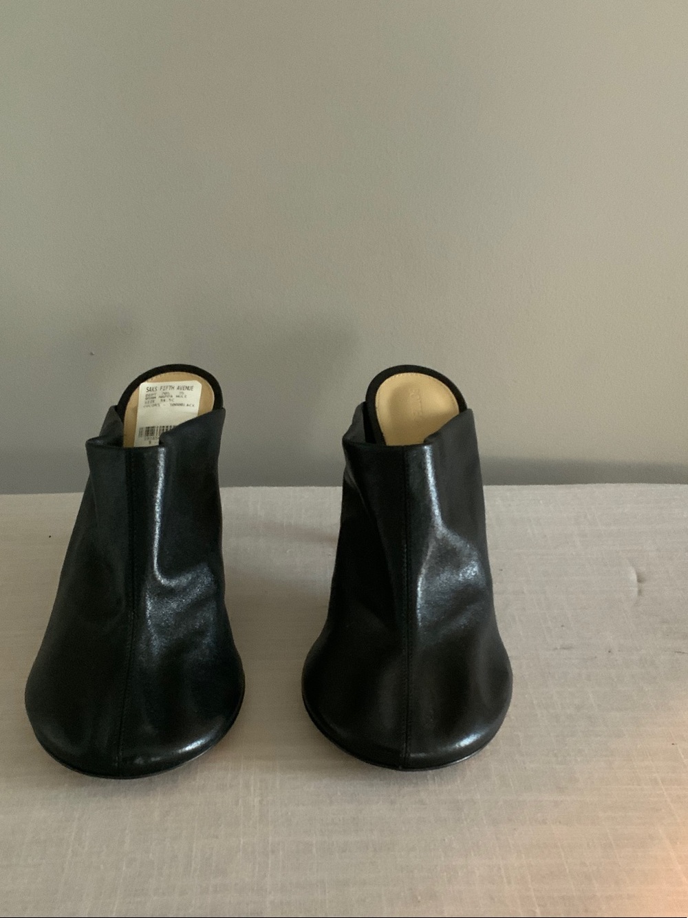 Bottega Veneta Black Leather Slip-On Mule Boots